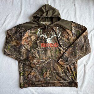 RedHead Hunting Hoodie Men's Size Large Brown Woodland Camo Long Sleeve Pullover